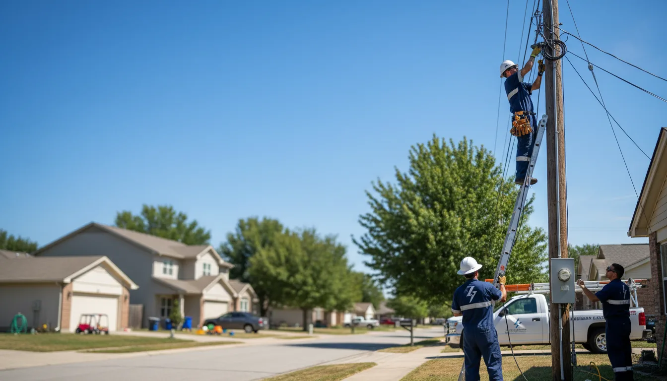 Residential electrician providing installation services in Mountainburg, AR